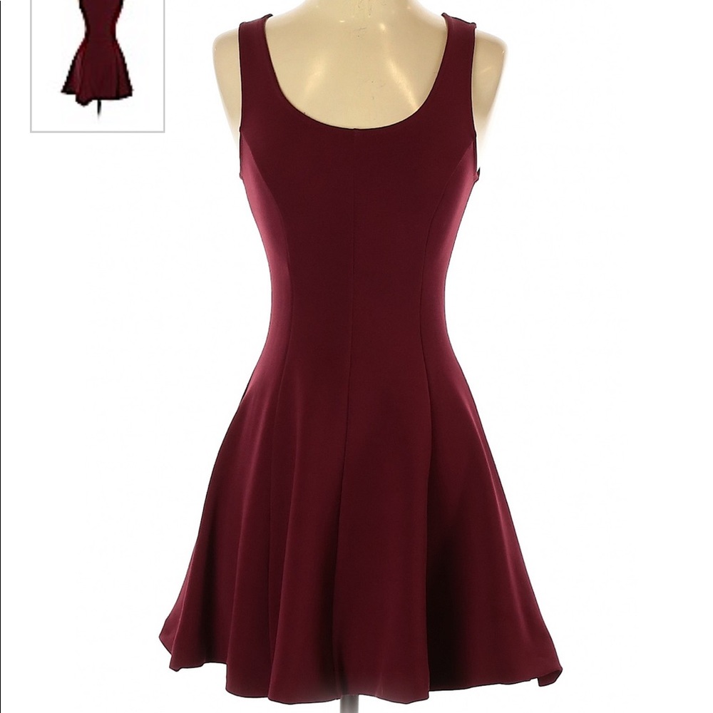 Everly maroon dress